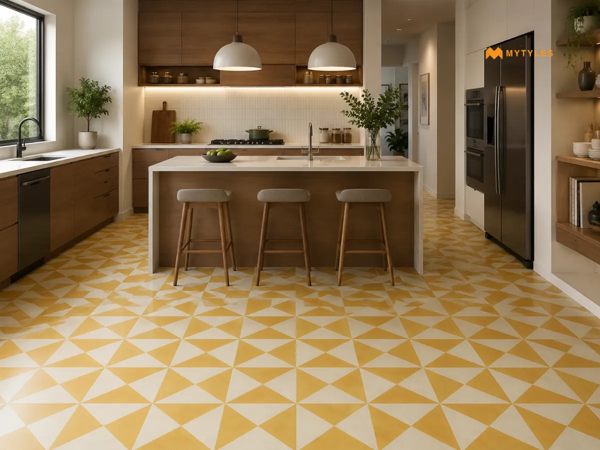 Ceramic Moroccan Tiles in Kitchen Floor